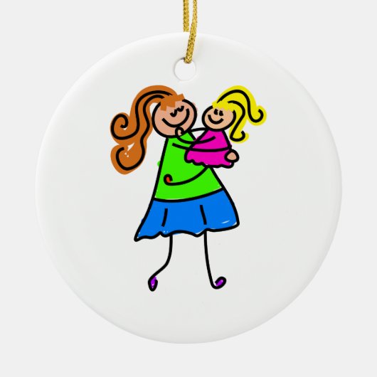 Mijn moeder keramisch ornament (Voorkant)