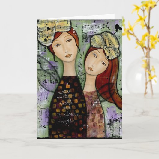 Mijn moeder, mijn dochter Wenskaart Kaart (Gele Bloem)