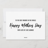 Mijn Moeder Mijn Held | Foto Moederdag Feestdagenkaart (Achterkant)