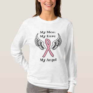 Mijn moeder Mijn Hero Breast Cancer Awareness Ribb T-shirt