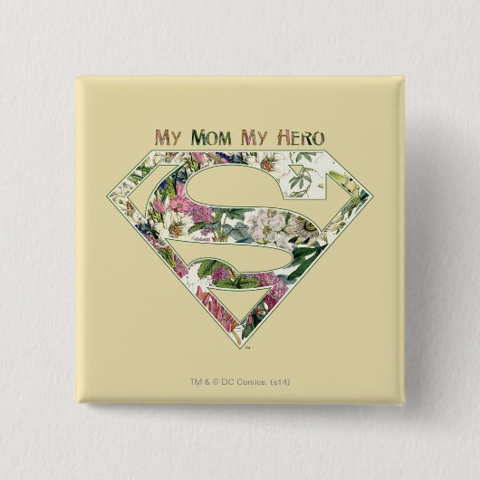 Mijn moeder Mijn Hero Vierkante Button 5,1 Cm (Voorkant)