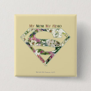 Mijn moeder Mijn Hero Vierkante Button 5,1 Cm