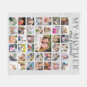 MIJN MOEDER MIJN VRIEND Mama Fotocollage Grijs Fleece Deken (Voorkant (Horizontaal))