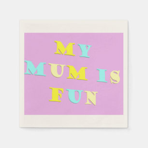 Mijn Moeder Ontwerp met gedicht kleuren licht geme Servet