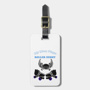 Mijn moeder speelt Roller Derby (Jongen) Bagagelabel
