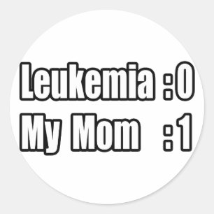 Mijn moeder versloeg leukemie (scorebord) ronde sticker