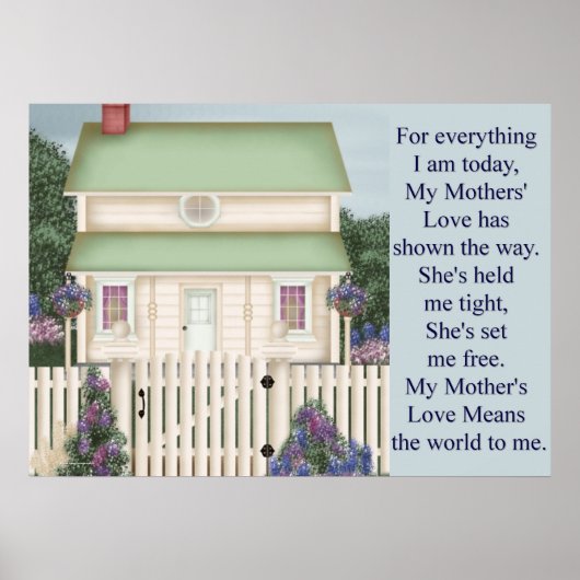 Mijn moederliefde - Moederdag Poster (Voorkant)