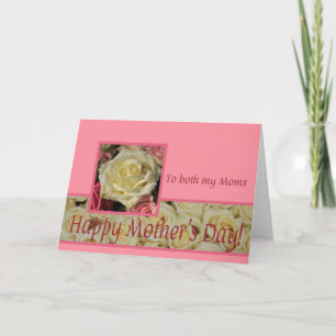 Mijn Moms Happy Moederdag roos kaart