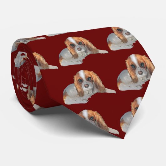 Mijn mooie Cavalier King Charles Abby Stropdas (Opgerold)