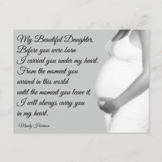 Mijn mooie dochter van mam Motherhood Quote Briefkaart (Voorkant)