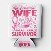 Mijn mooie vrouw borstkanker overlevende vlinder blikjeskoeler (Voorkant)