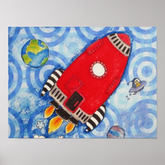 Mijn Moon Rocket in Red Print (Voorkant)
