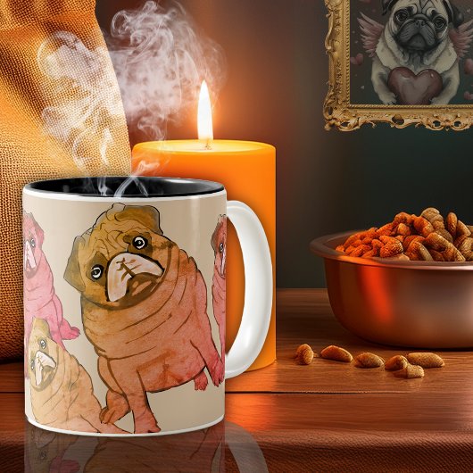 Mijn mopshond missen tweekleurige koffiemok