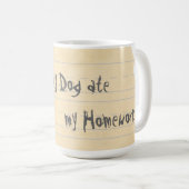 Mijn Mudi Ate Mijn thuiswerk Coffee Mok (Voorkant rechts)