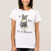 Mijn Mudi Ate Mijn thuiswerk T-Shirt (Voorkant)