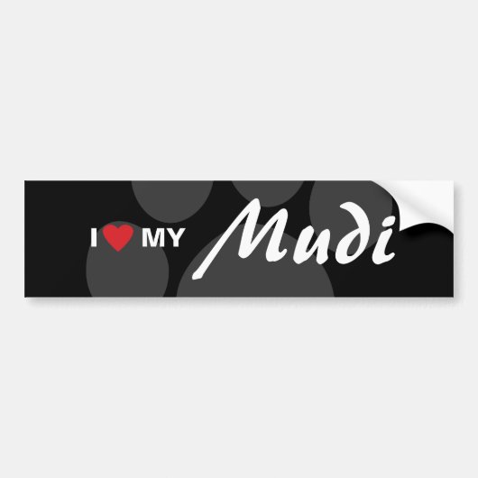 Mijn mudi bumpersticker (Voorkant)