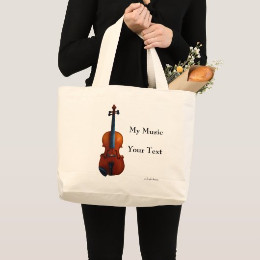 Mijn muziek grote tote bag (Voorkant (product))