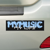 Mijn muziek Mijn leven Bumpersticker (Op auto)