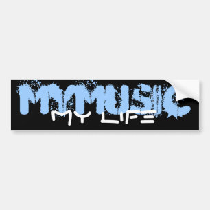 Mijn muziek Mijn leven Bumpersticker