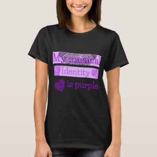 Mijn muzikale identiteit is paars t-shirt