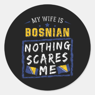 Mijn naam is de Bosnische erfgoedvlag van Bosnië e Ronde Sticker
