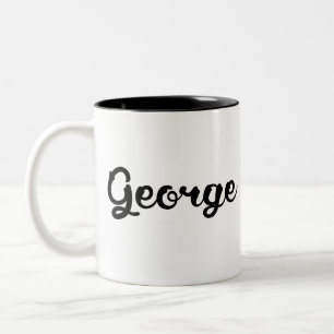 Mijn naam is George Tweekleurige Koffiemok