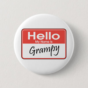 Mijn naam is Grampy Ronde Button 5,7 Cm