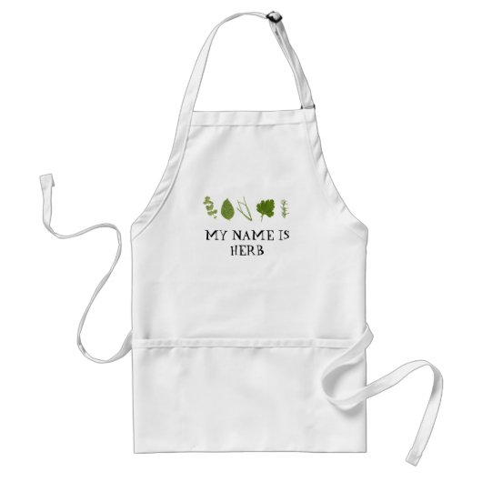 Mijn naam is HERB apron Standaard Schort (Voorkant)