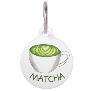 Mijn naam is Matcha Green Tea Latte Huisdierpenning