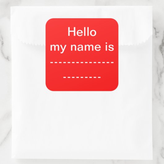 Mijn naam is sticker (Tas)