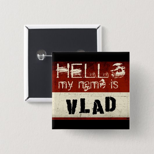 Mijn naam is Vlad Button (Voorkant /achterkant)