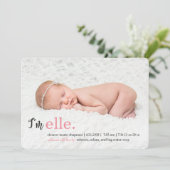 MIJN NAAM Modern Birth Announements Aankondiging (Staand voorkant)