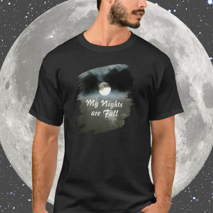 Mijn nachten zijn T-shirt met volle maan