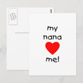 mijn nana houdt van me briefkaart (Voorkant / Achterkant)
