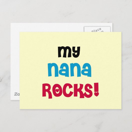 Mijn Nana Rocks T-shirts en cadeautjes Briefkaart (Voorkant / Achterkant)