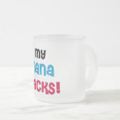 Mijn Nana Rocks T-shirts en cadeautjes Matglas Koffiemok (Voorkant rechts)