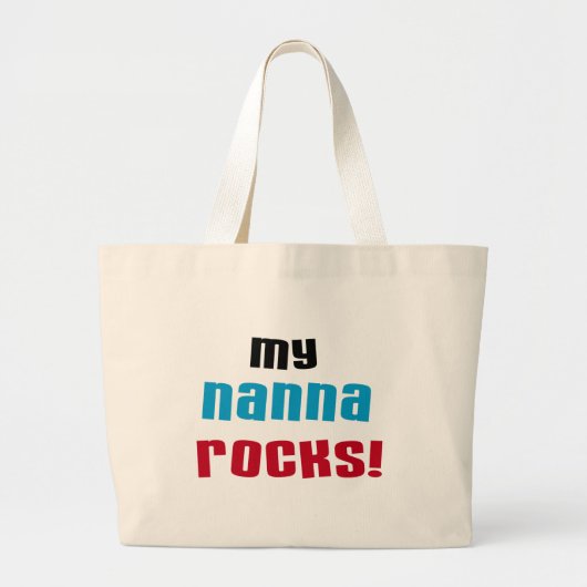 Mijn Nanna Rocks T shirten en geschenken Grote Tote Bag (Voorkant)