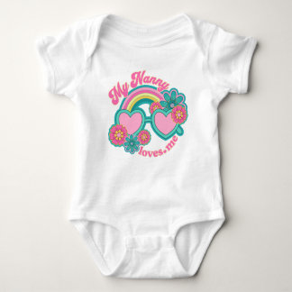 Mijn nanny houdt van mij kleindochter Rainbow Romper