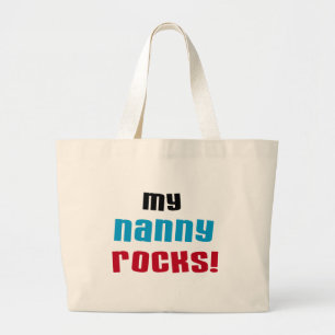 Mijn Nanny Rocks T shirten en geschenken Grote Tote Bag