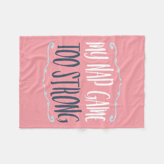 Mijn Nap-spel te sterk funny Quote Fleece Deken (Voorkant (Horizontaal))