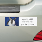 "Mijn Nederlandse konijn..." Bumpersticker (Op auto)