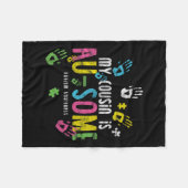 Mijn neef is au-some _ Autisme Bewustzijn Fleece Deken (Voorkant (Horizontaal))