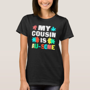 Mijn neef is Au-Some Steun Autistisch Kind Autisme T-shirt