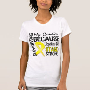 Mijn neef steunen we sterk - militair t-shirt