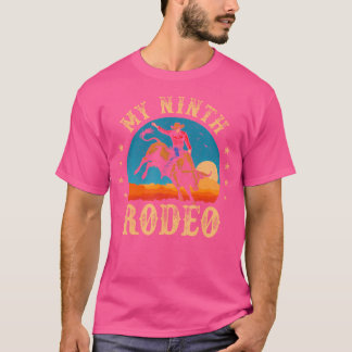 Mijn negende Rodeo 9 jaar oude Cowboy 9e verjaarda T-shirt