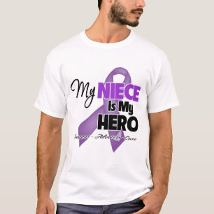 Mijn nicht is mijn Hero - Paarse lint T-shirt