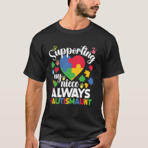 Mijn nicht steunend Trots autisme tante autisme kr T-shirt