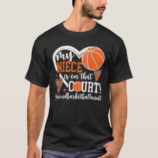 Mijn nichtje basketbal tante van een basketbalspel t-shirt