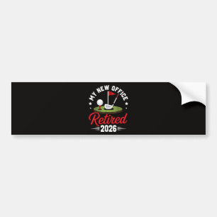 Mijn Nieuwe Kantoor Met Pensioen 2026 Golf Pensioe Bumpersticker