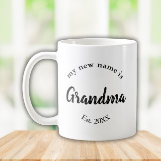 Mijn nieuwe naam is Grandma New Grandmoeder Est Koffiemok